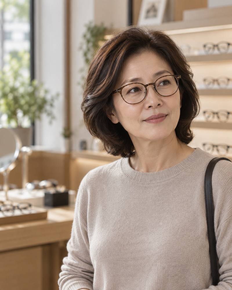 누진다초점 안경 착용